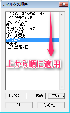 【AviUtl】フィルタの順序とは？おすすめ設定方法について